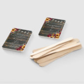 Rustikale Rose und Hochzeitsprogramm Fächer (Non-assembled)