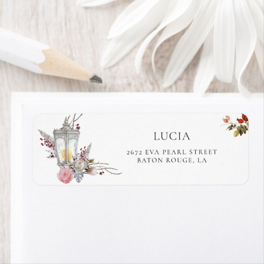 Rustikale Rose und Lantern-Brautparty-Adresse (Insitu)