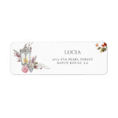 Rustikale Rose und Lantern-Brautparty-Adresse (Vorne)