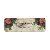 Rustikale Rose und Mason Jar Wedding Label (Vorne)