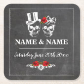 Rustikale Rose Untersetzer veranstalten Matts Wedd (Vorderseite)