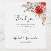 Rustikale Rose Weinetikett (Einzelnes Label)