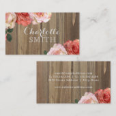 Rustikale Rosen-Geschäfts-Karte Visitenkarte (Vorne/Hinten)