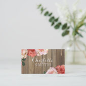 Rustikale Rosen-Geschäfts-Karte Visitenkarte (Stehend Vorderseite)