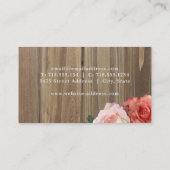 Rustikale Rosen-Geschäfts-Karte Visitenkarte (Rückseite)
