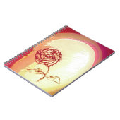 Rustikale Rosen-gewundenes Notizbuch Notizblock (Linke Seite)