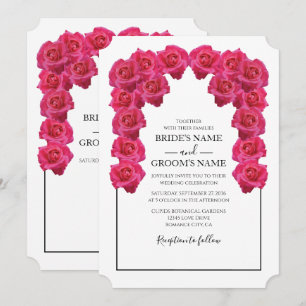 Rustikale Rosen Hochzeitseinladungen Einladung