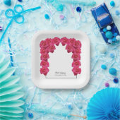 Rustikale Rosenhochzeit Pappteller (Party)