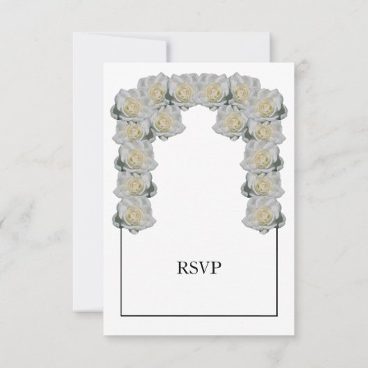 Rustikale Rosenmahlzeiten für RSVP-Karten RSVP Karte (Rückseite)