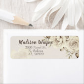 Rustikale Rosenrosen-Rücksendeadressen-Aufkleber (Insitu)