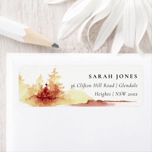 Rustikale Rost-Gelb-Fall-Bäume Adresse (Insitu)