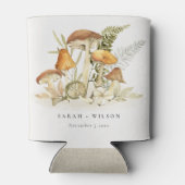 Rustikale Rost Orange Mushroom Fern Foliage Weddin Dosenkühler (Rückseite)