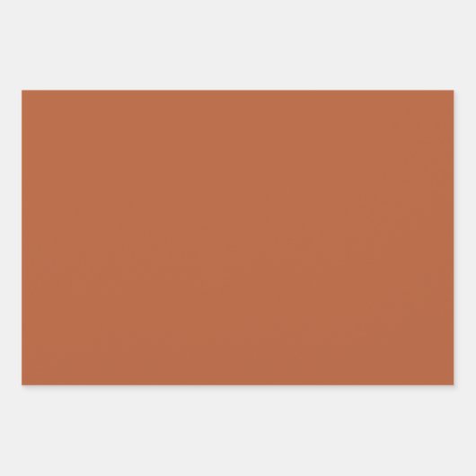 Rustikale Rostbraun, solide Farbe Geschenkpapier Set (Vorderseite 3)