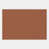 Rustikale Rostbraun, solide Farbe Geschenkpapier Set (Vorderseite 3)