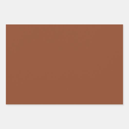 Rustikale Rostbraun, solide Farbe Geschenkpapier Set (Vorderseite 3)