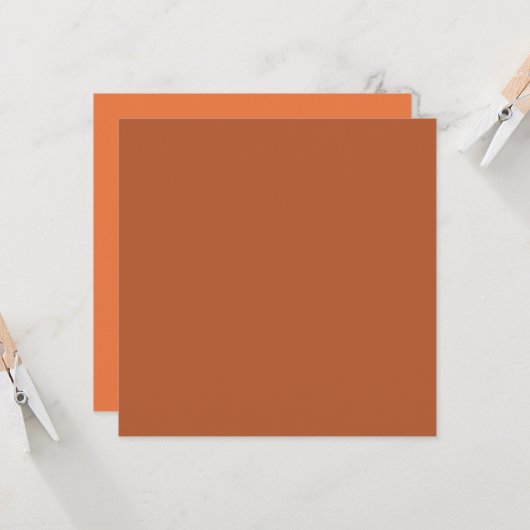 Rustikale Rostbraun, solide Farbe Karte (Vorderseite/Rückseite Beispiel)