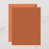 Rustikale Rostbraun, solide Farbe Postkarte (Vorne/Hinten)