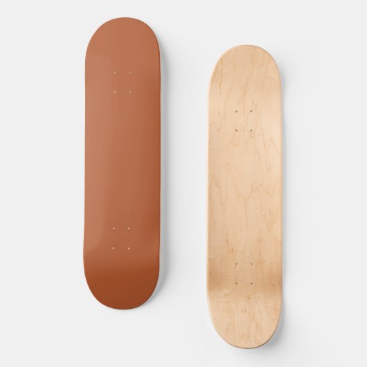 Rustikale Rostbraun, solide Farbe Skateboard (Vorderseite)