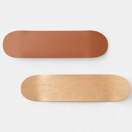 Rustikale Rostbraun, solide Farbe Skateboard (Horizontal)