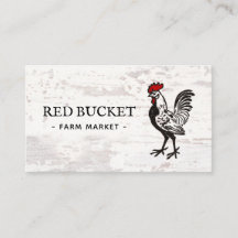 Rustikale Roster Farm Wood Business Card