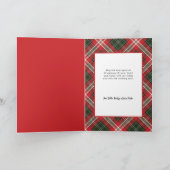 Rustikale Rot/Grün Karierte Frohe Weihnachten 4-Fo (Innenseite)