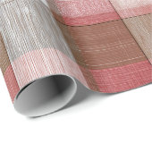 Rustikale Rot-Weiß-Karo-Scheunenholz-Karo-Muster Geschenkpapier (Rolleneckpunkt)