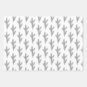 Rustikale Rot Weiß & Schwarze Weihnachtsbaumen Geschenkpapier Set (Vorderseite 2)