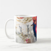 Rustikale rote Äpfel, Blume und Band Kaffeetasse (Links)