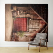 Rustikale rote Barntür hängend Wandteppich (Beispiel (Horizontal))