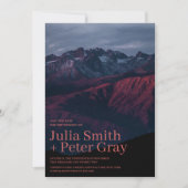 Rustikale Rote Berge Save the Date Einladung (Vorderseite)