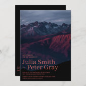 Rustikale Rote Berge Save the Date Einladung (Vorne/Hinten)