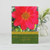 Rustikale Rote Blume Hochzeitseinladung Einladung (Stehend Vorderseite)