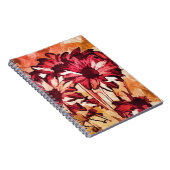 Rustikale Rote Blume Malerei Notizblock (Rechte Seite)