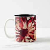 Rustikale Rote Blume Malerei Zweifarbige Tasse (Links)