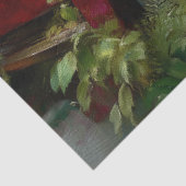 Rustikale Rote Blumen-LKW-Decoupage Seidenpapier (Ausschnitt)