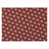 Rustikale Rote Braun Sterne Muster Weihnachten Tischdecke (Vorderseite (Horizontal))