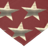 Rustikale Rote Braun Sterne Muster Weihnachten Tischdecke (Schrägansicht)