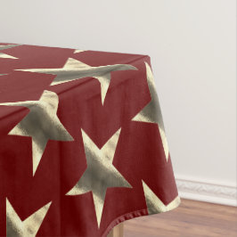 Rustikale Rote Braun Sterne Muster Weihnachten Tischdecke