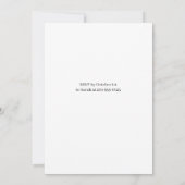 Rustikale rote Floral-Probe-Dinner-Hochzeit Einladung (Rückseite)