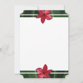 Rustikale Rote Frangipani Plumeria Hochzeitseinlad Einladung (Rückseite)