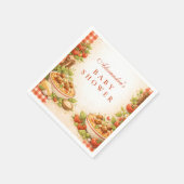 Rustikale rote Gingham-Kleiner-Fleischbällchen-Bab Serviette (Ecke)