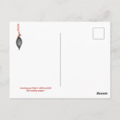 Rustikale rote Gingham-Weihnachtskarte einfach Postkarte (Rückseite)