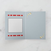 Rustikale rote Gingham-Weihnachtskarte mit festlic Karte (Innenseite)