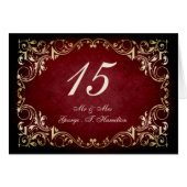 rustikale rote Hochzeitskarte (Vorderseite (Horizontal))