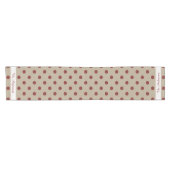 Rustikale Rote Imitate Burlap Polka Dot Muster Kurzer Tischläufer (Horizontal)