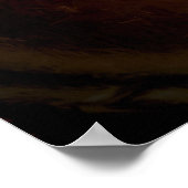 Rustikale Rote Kerze Mysteriöse Candlelit-Flamme Poster (Ecke)