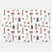 Rustikale rote Leuchttürme und Boote in Sturmsee Geschenkpapier Set (Vorderseite 3)