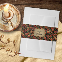 Rustikale Rote Pfeffer Vintage Holzhochzeit Einladungsbanderole