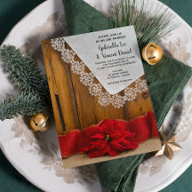 Rustikale Rote Poinsettia Country Wintermesse