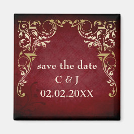 Rustikale rote Regale speichern Dattelmagnete Magnet